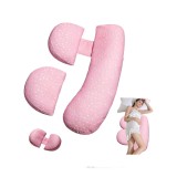 Set pern&Auml; pentru gravide proactive, design reglabil &Atilde;&reg;n form&Auml; de h &Egrave;i u, hus&Auml; detasabil&Auml;, spum&Auml; moale, l&Auml;&Egrave;ime ajustabil&Auml;, roz