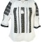 Bluza dama casual R 124, marime 2XL, alb/auriu metalizat