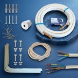 Kit Complet Instalare Aer Conditionat 9000-12000 BTU, 12m: Tevi Cupru Izolate, Consola, Furtun Condens, Cabluri, Accesorii Montaj AC