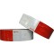Banda reflectorizanta tip fagure alba+rosu 5cm x 25m