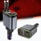 &Icirc;ncărcător Auto 4 &icirc;n 1 pentru Bricheta cu Cabluri Retractabile Type-C și iPhone, &Icirc;ncărcare Rapidă USB-A/USB-C, Proiecție LED Cer &Icirc;nstelat pe Plafon, O
