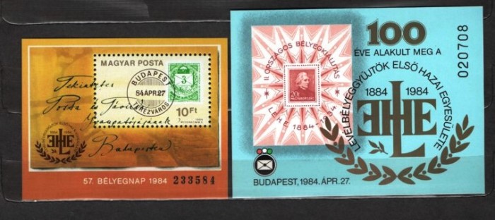UNGARIA 1984 - ZIUA MARCII POSTALE. COLITE DT SI NDT NESTAMPILATE, AE7