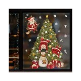 Cumpara ieftin Sticker/Autocolant Craciun cu Mos Craciun si Brad 30x45cm - 108671