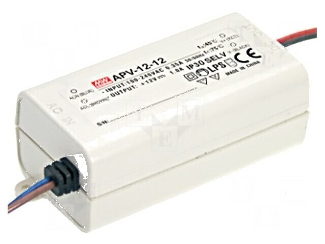 Alimentator LED 12W 15VDC 0,8A 90-264VAC IP42