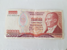 Turcia 20 000 Lire 1970 foto