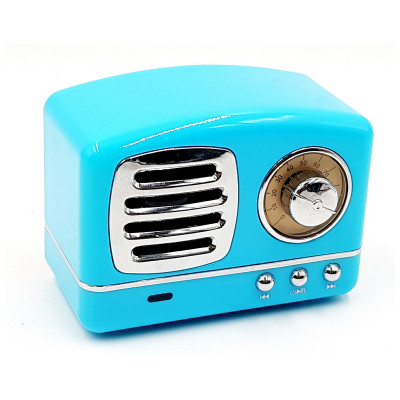 Boxa portabila, 3 W, difuzor 4 cm, slot micro SD, 50 Hz - 18 kHz, autonomie 2-3 ore, microfon incorporat, AUX, USB, acumulator reincarcabil, Albastru foto