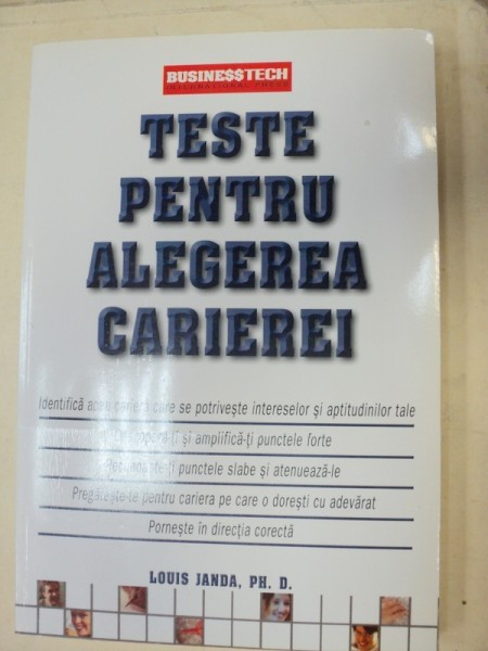 TESTE PENTRU ALEGEREA CARIEREI-LOUIS JANDA , PH. D. 2003