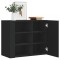 vidaXL Dulap de perete, negru, 75x35x60 cm, lemn prelucrat 848424