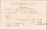 HST A1895 Notă plată medicală 1899 Sibiu Evangelische Krankenpflegeanstalt