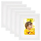 Cumpara ieftin Rame foto 3D, 5 buc., alb, 20x25 cm pentru foto 13x18 cm