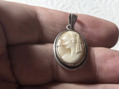 Camee vintage argint foto