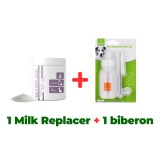 Lapte praf catei, VetaPro, 330 gr + Biberon catei 60 ml + 4 tetine