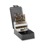 Set 19 burghie metal HSS 135 in cutie 1-10 mm otel rapid de inalta