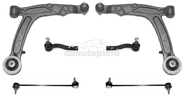 Kit brate suspensie / directie Fiat Panda 169 (09.2003 - 12.2012) - 6 piese RINGER 1141001235