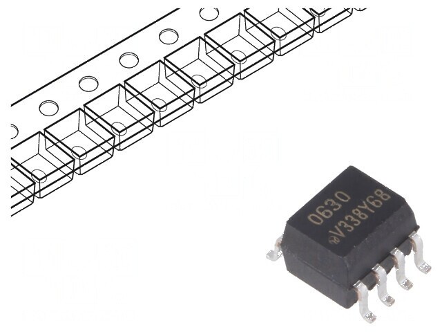 Optocuplor SMD 2 Canale 6kV 10Mbps SO8 VO06xxT