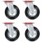 Gossi roti pivotante, 16 buc., 160 mm