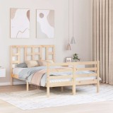 vidaXL Cadru de pat cu tăblie, 120x200 cm, lemn masiv 3193916
