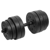 Gantera reglabila 20 kg Rebel Active cu discuri si bara (28 mm)