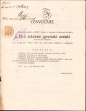 HST A1563 Convocare Adunare Generală 1926 Societatea Doina Beiuș Bihor