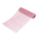 Tesatură Decorativă Crăciun, Model Perforat, Culoare Roz, Dimensiuni 5m x 24cm