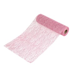 Tesatură Decorativă Crăciun, Model Perforat, Culoare Roz, Dimensiuni 5m x 24cm