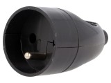 Conector alimentare AC 2P+PE 250V 16A negru