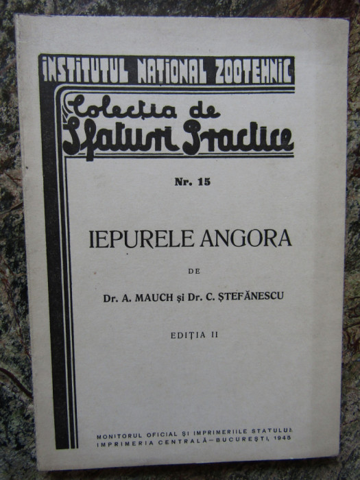 IEPURELE ANGORA COLECTIA SFATURI PRACTICE - A. MAUCH