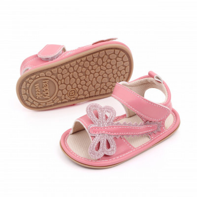 Sandalute roz pentru fetite - Libelula (Marime Disponibila: 3-6 luni (Marimea foto