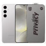 Folie de Protectie pentru Samsung Galaxy S24+, TEO, Sticla Securizata ESD Antistatica, Super-X Privacy OG, Margini Negre, 0.30 mm, Transparent Inchis