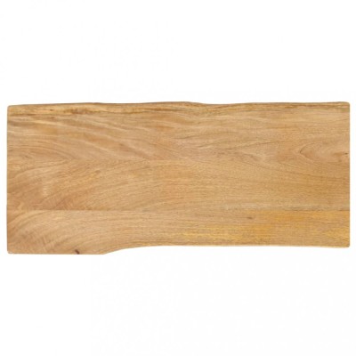 vidaXL Blat masă cu margini naturale, 100x40x2,5 cm, lemn masiv mango foto