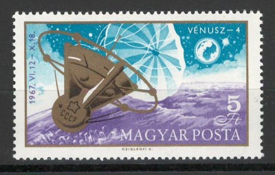 Ungaria 1967 Mi 2368 MNH - Aterizare soft a sondei &amp;bdquo;Venus 4&amp;rdquo; pe Venus foto