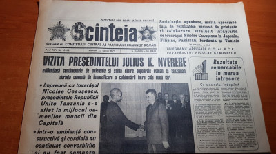 ziarul scanteia 23 aprilie 1975-foto si articol orasul buzau foto