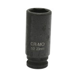 Cheie tubulara de impact lunga 23 mm, 1/2 inch, Cr-Mo, Breckner Germany