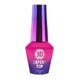 Top Coat Unghii Molly Lac 3D Expert, 10ml - Luciu Extra, Protectie Gel UV