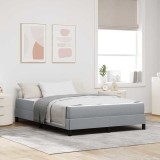 vidaXL Pat cu arcuri cu saltea Gri deschis 140 x 190 cm țesătură