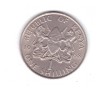 Moneda Kenya 1 shilling 1968, stare foarte buna, curata, Africa, Cupru-Nichel