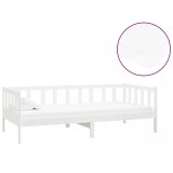 Cumpara ieftin Pat de zi cu saltea, 90x200 cm, lemn masiv de pin