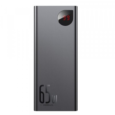 Baterie Externa Baseus Adaman, 20000mAh, 65W, QC + PD, 1 x USB-C - 2 x USB-C, Neagra PPIMDA-D01 foto