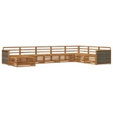 vidaXL Set de canapele de exterior 8 pcs natural 3383707