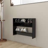 vidaXL Pantofar de perete, negru, 80x18x60 cm, lemn prelucrat