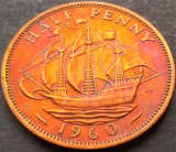 Cumpara ieftin Moneda HALF PENNY - MAREA BRITANIE/ ANGLIA, anul 1960 *cod 2335 = patina super, Europa