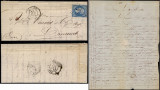 France 1864 Cover + Content Orleans to Drucourt - Railroad cancel D.627