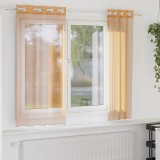 VidaXL Perdele Voile cu Oelii 2 buc Portocaliu 140x175 cm