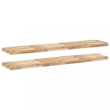 Cumpara ieftin Rafturi plutitoare 2 buc. 140x30x4cm lemn masiv acacia netratat