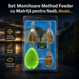 Set Momitoare Method Feeder cu Matriță pentru Nadă, Model 130203