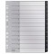 Separataore pentru mape Leitz Index, 1-12 file numerice, A4, plastic reciclat 90%, negru - RESIGILAT