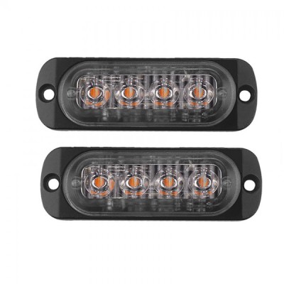 Set 2 x Lampa auto de avertizare, 4 LED, 12W foto