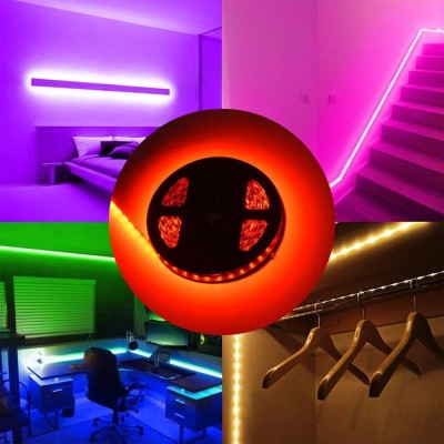 Banda LED digitala 2811, 36W, 5M, multicolor foto