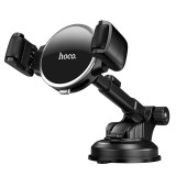 Suport Auto Universal HOCO S12 Lite Center Argintiu-Negru, Prindere Bord/Parbriz, Rotire 360&deg;
