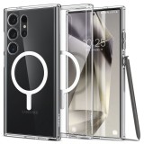 Husa pentru samsung galaxy s24 ultra, spigen ultra hybrid onetap ring magsafe, clear